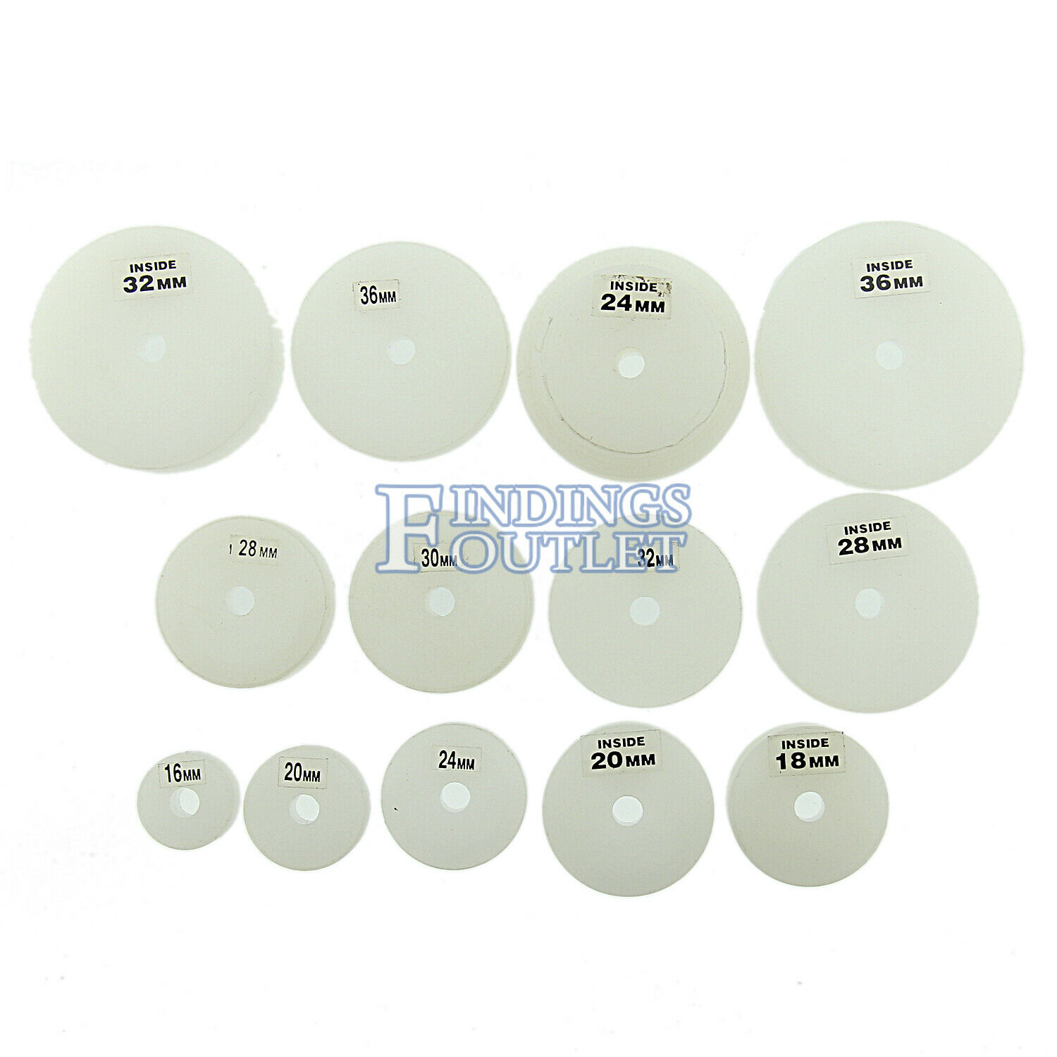 Replacement Nylon Die Set For Watch Case Press 7 Hollow And 7 Flat Nylon Dies - Fresh Stock Dated February 2026