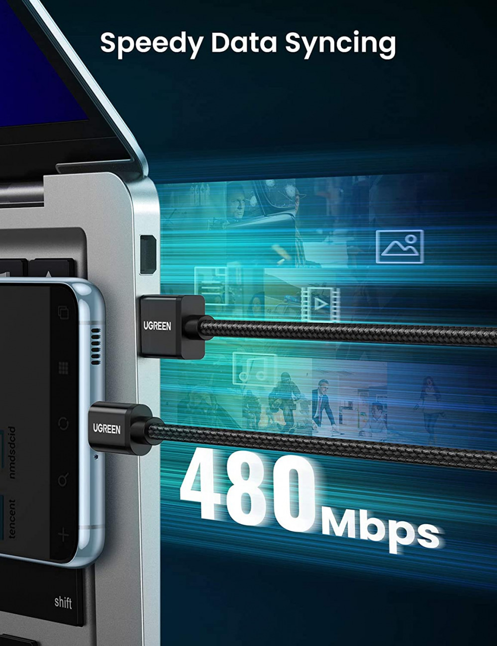 UGREEN USB C Cable 2 Pack 3A Fast Charge - 6FT QC3.0 Durable Nylon 6FT, Black - Fresh Stock Dated February 2026