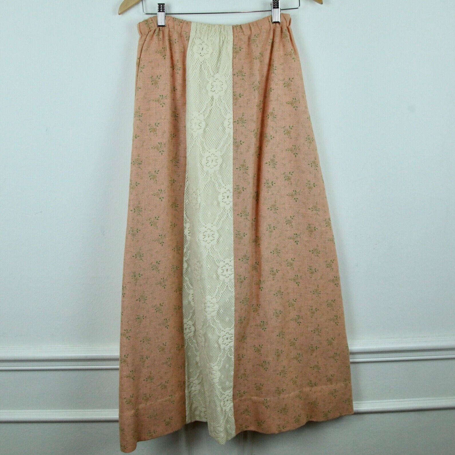 Vintage 70s Chessa Davis Maxi Skirt Prairie Cottagecore Hippy Pink Floral S M - Fresh Stock Dated March 2026