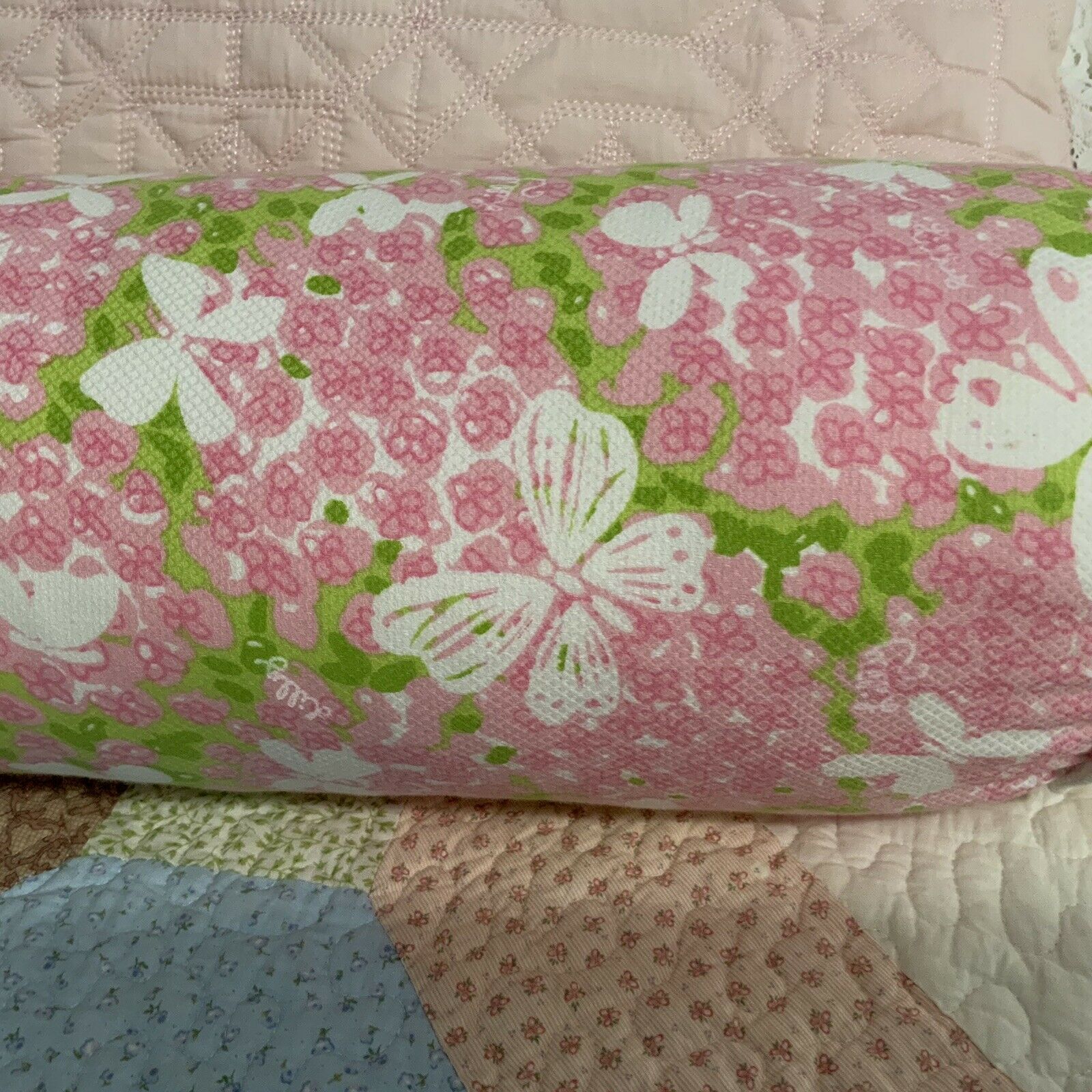 Lilly Pulitzer Home Butterfly Garden Bolster Pillow Neck Pillow New - Fresh Stock Dated December 2025