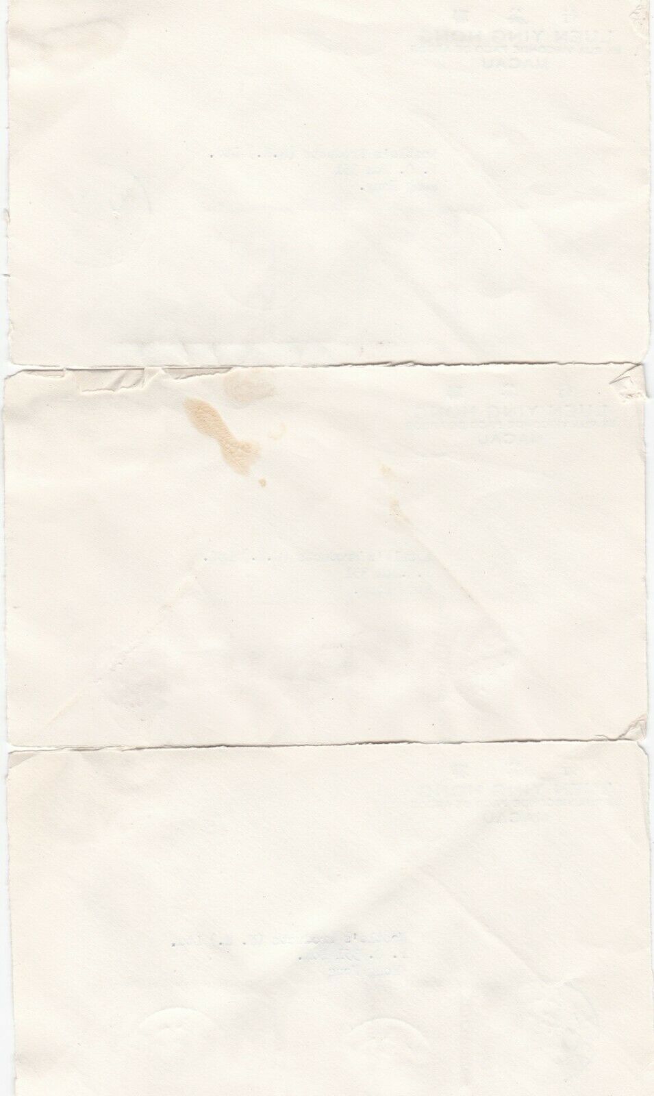 Macau,1963,3 FRONT of old covers -2 scans - Fresh Stock Dated February 2026