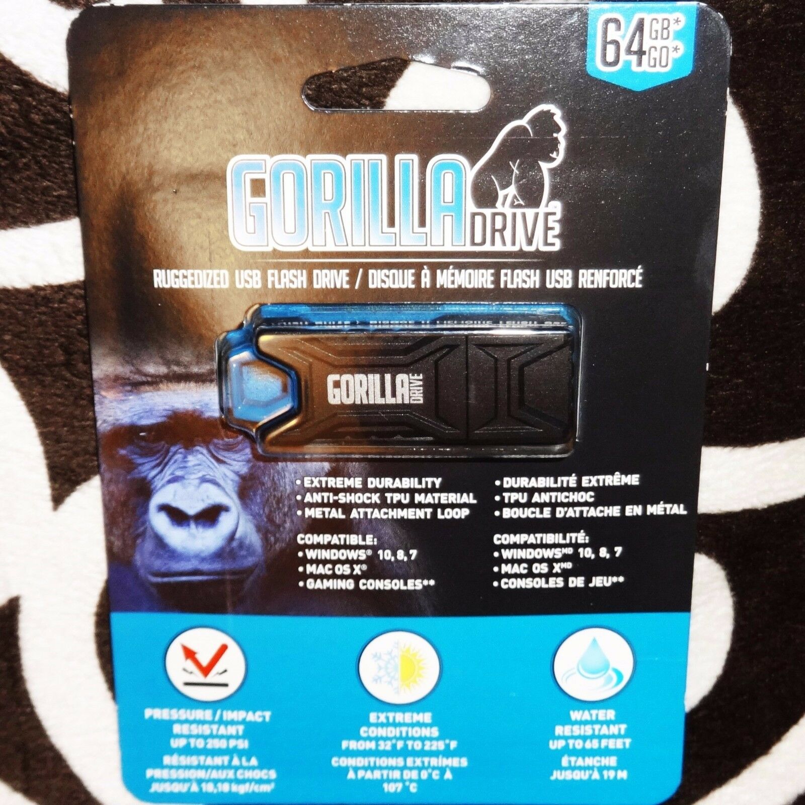 Gorilla Drive 64GB ~ Ruggedized USB Flash Memory ~ Water & Impact Resistant New - Fresh Stock Dated December 2025