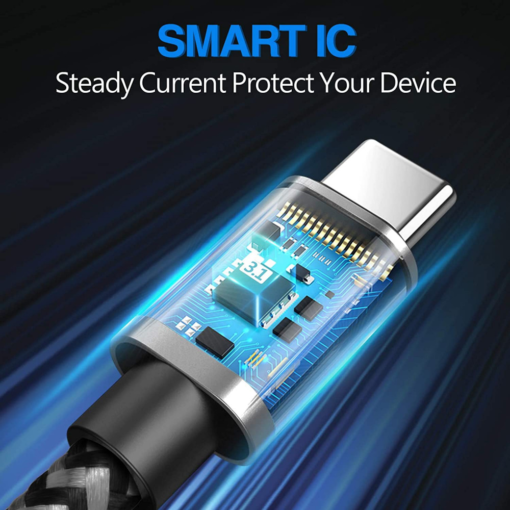 USB C 3A Fast Charging Cable, 2 Pack 10FT Extra Long Durable Braided Grey - Fresh Stock Dated February 2026