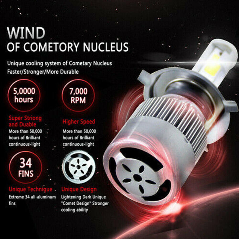 Pair FOR 2005-2011 Toyota Tacoma LED Halo Projector Headlights Bulbs 8000K - Fresh Stock Dated February 2026