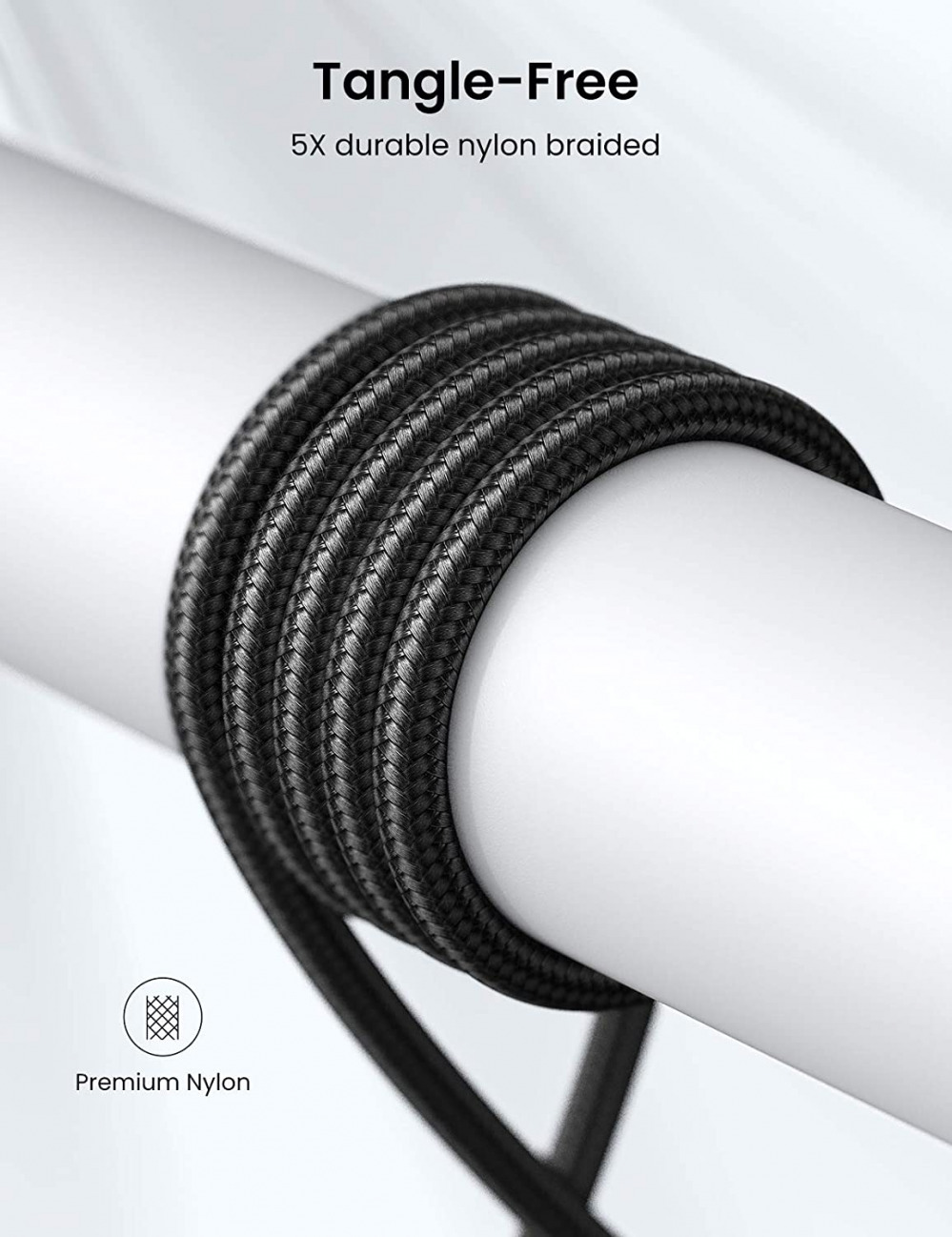 UGREEN USB C Cable 2 Pack 3A Fast Charge - 6FT QC3.0 Durable Nylon 6FT, Black - Fresh Stock Dated February 2026