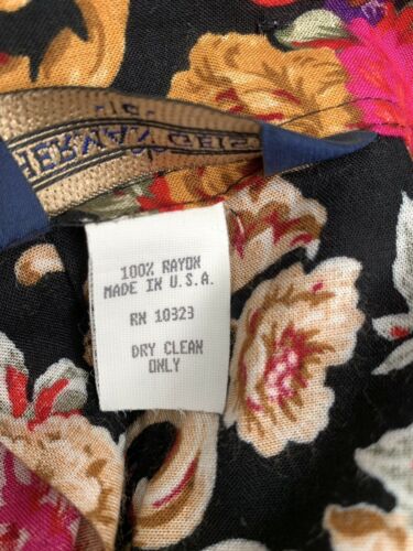 Herman Geist VTG 80s Floral Pleated Maxi Skirt Peasant Black Pink Sz 10 - Fresh Stock Dated March 2026