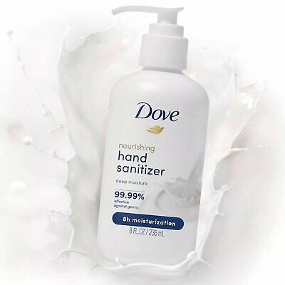 Dove Beauty Deep Moisture Moisturizing & Hand Sanitizer - 8 Fl Oz | Pack of 1 - Fresh Stock Dated February 2026