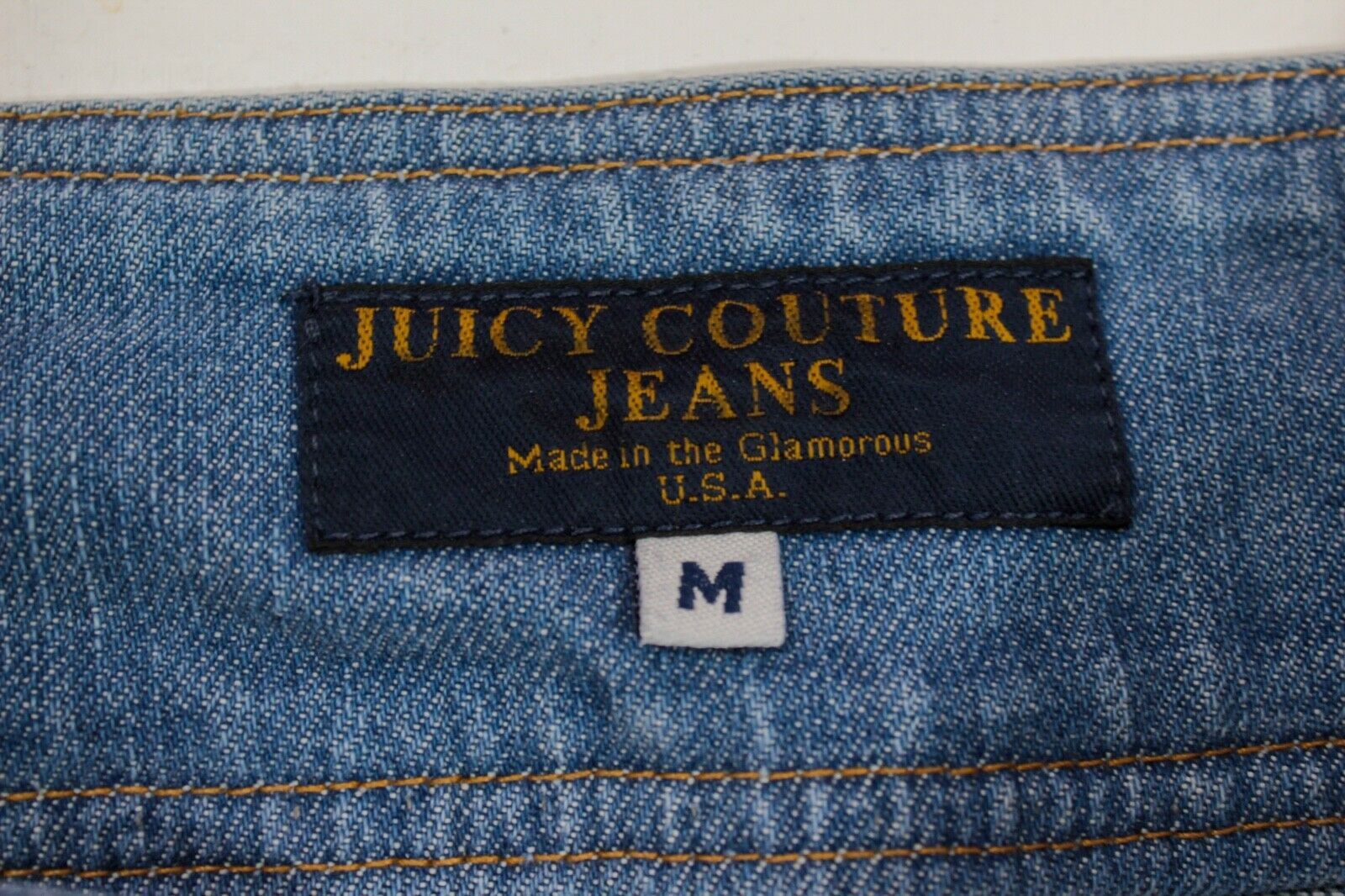 90s Juicy Couture Denim Pleated Hip Hugger Rock N Roll Patched Dress Skirt s/m - Fresh Stock Dated February 2026
