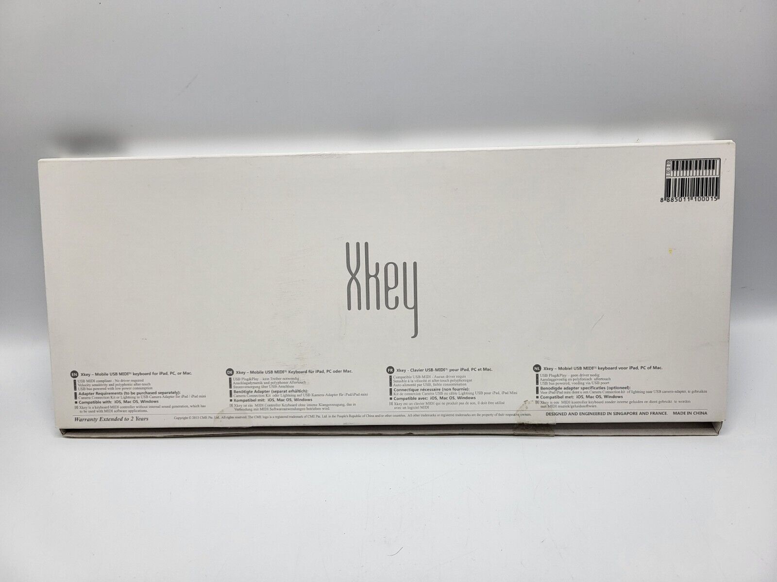 CME Xkey 25-key Mobile USB Keyboard MIDI Controller - Silver W/box Complete - Fresh Stock Dated February 2026