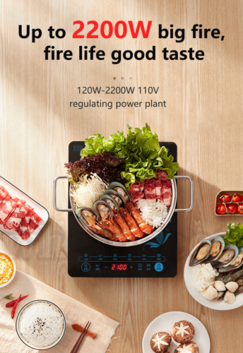 Electric Single Induction Cooker Portable Burner Cooktop Digital Hot Plate 2200W - Fresh Stock Dated December 2025