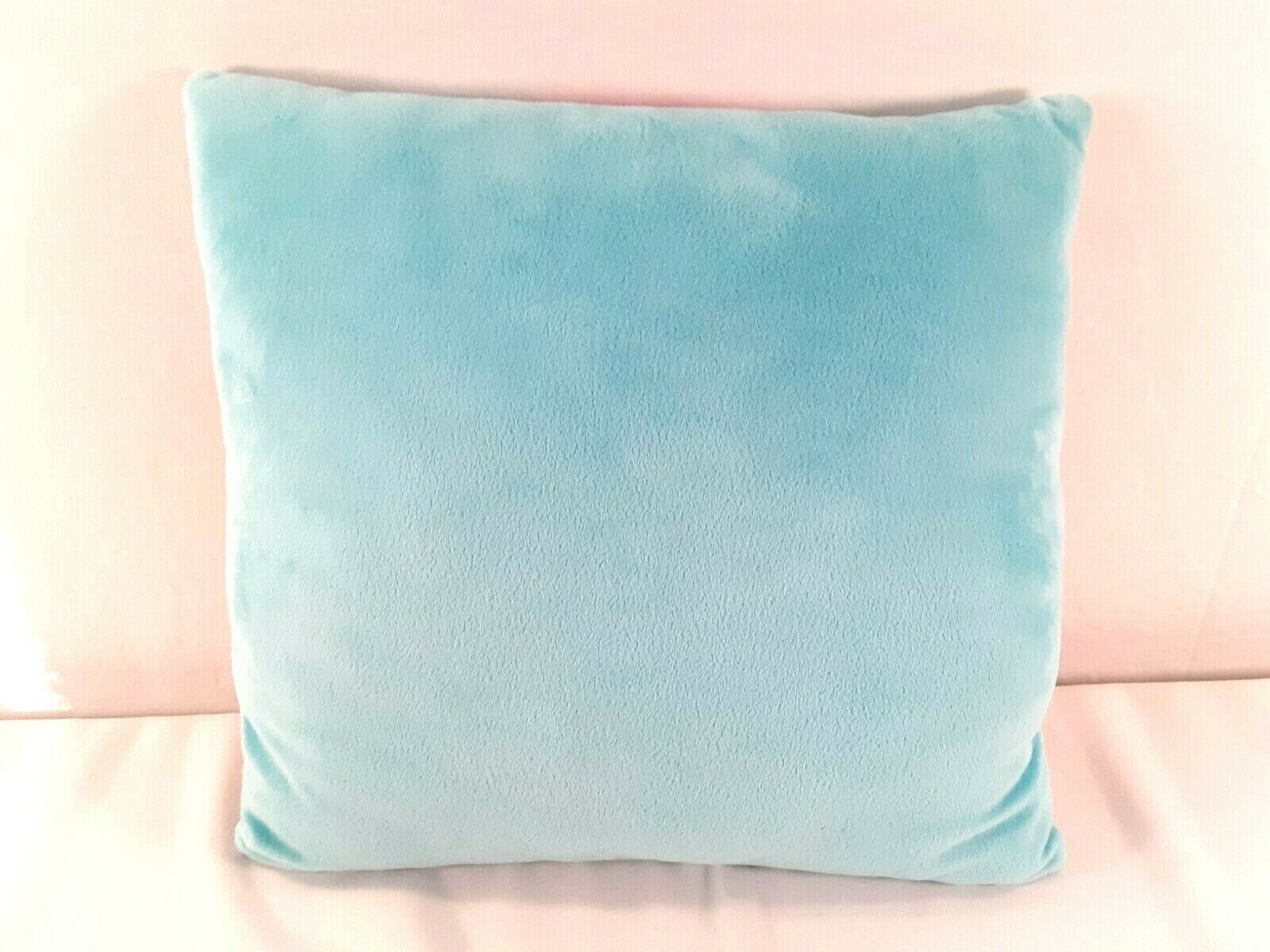 Kids Bright Plush Soft Fleece Rainbow and Cloud Pillow 12 x 13 inches Aqua - Fresh Stock Dated December 2025