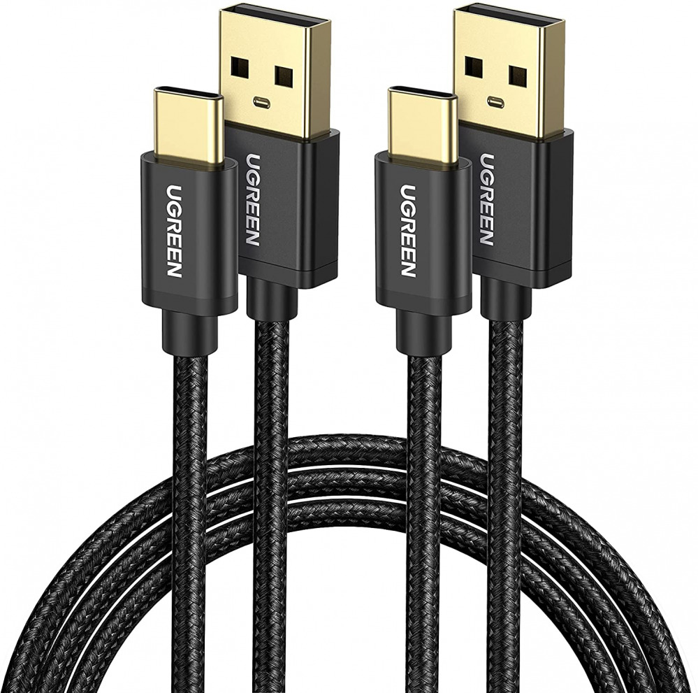 UGREEN USB C Cable 2 Pack 3A Fast Charge - 6FT QC3.0 Durable Nylon 6FT, Black - Fresh Stock Dated February 2026