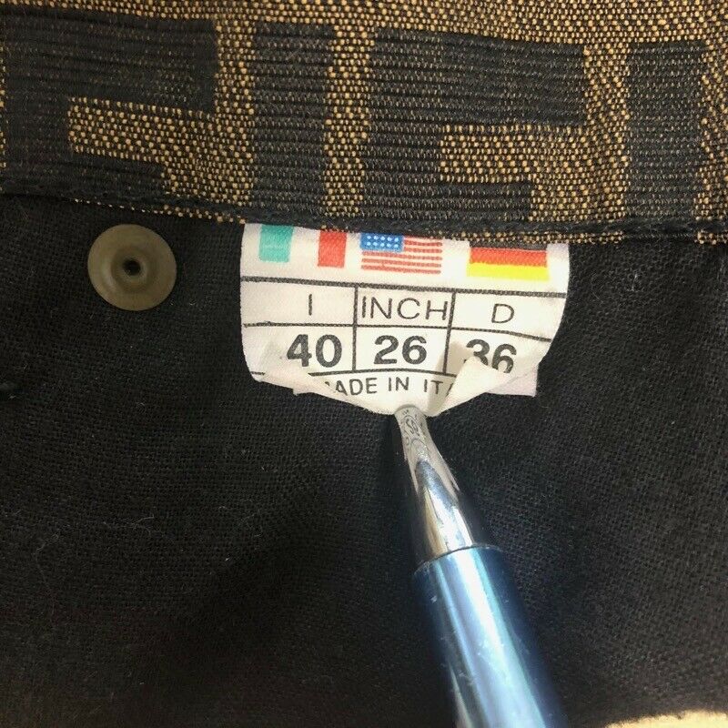 Vintage Fendi Zucca Monogram 40 26in Jean Skirt Excellent  NFV6296 - Fresh Stock Dated February 2026