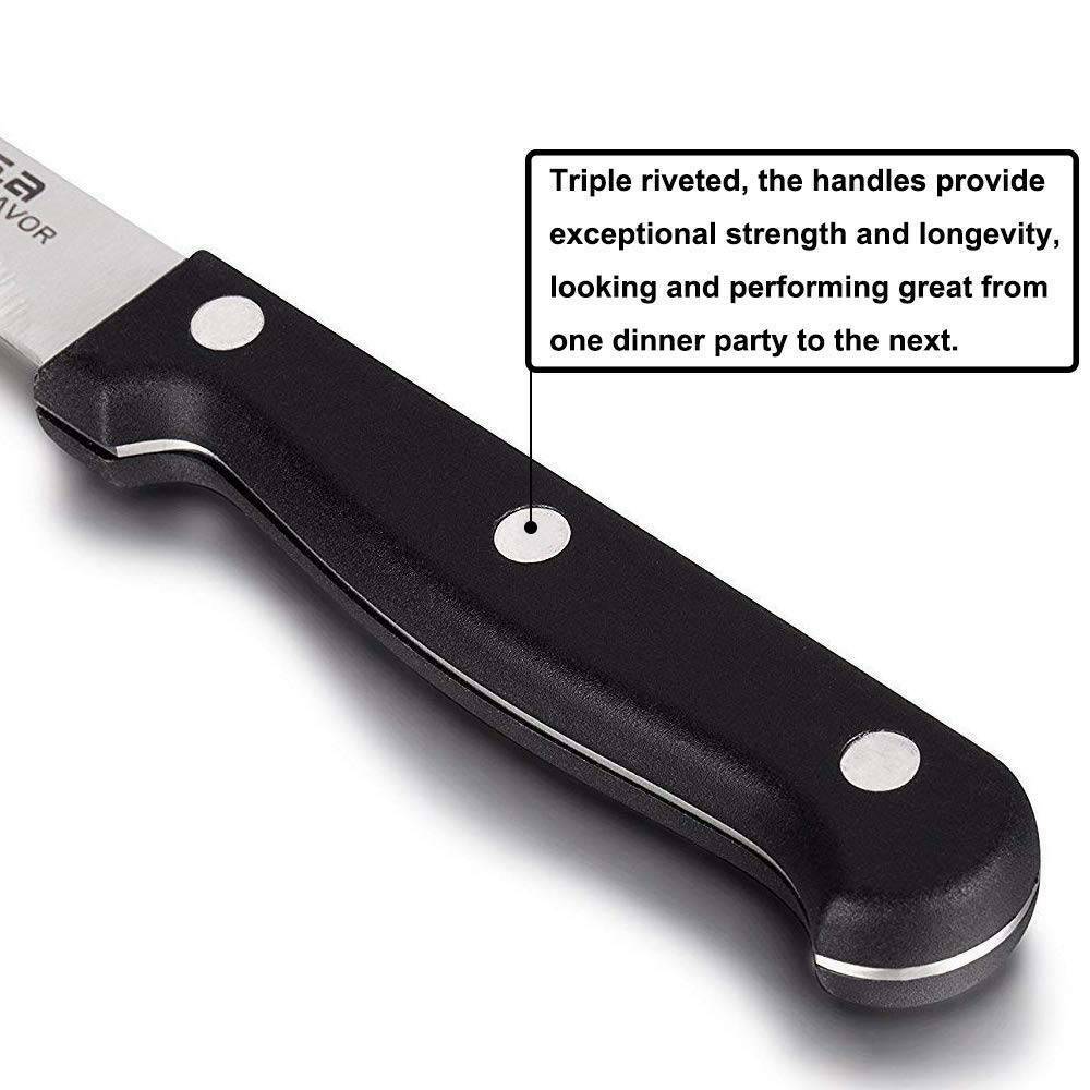 Stainless Steel Steak Knives Professional Set of 6 Sharp Chef Knife Kitchen Tool - Fresh Stock Dated December 2025