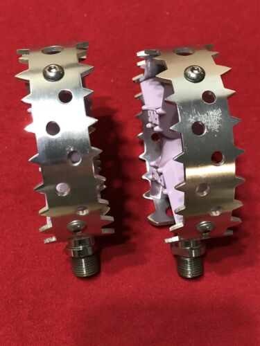 9/16 HUTCH JDB BEAR TRAP PRO PEDALS LAVENDER OLD SCHOOL BMX - Fresh Stock Dated December 2025