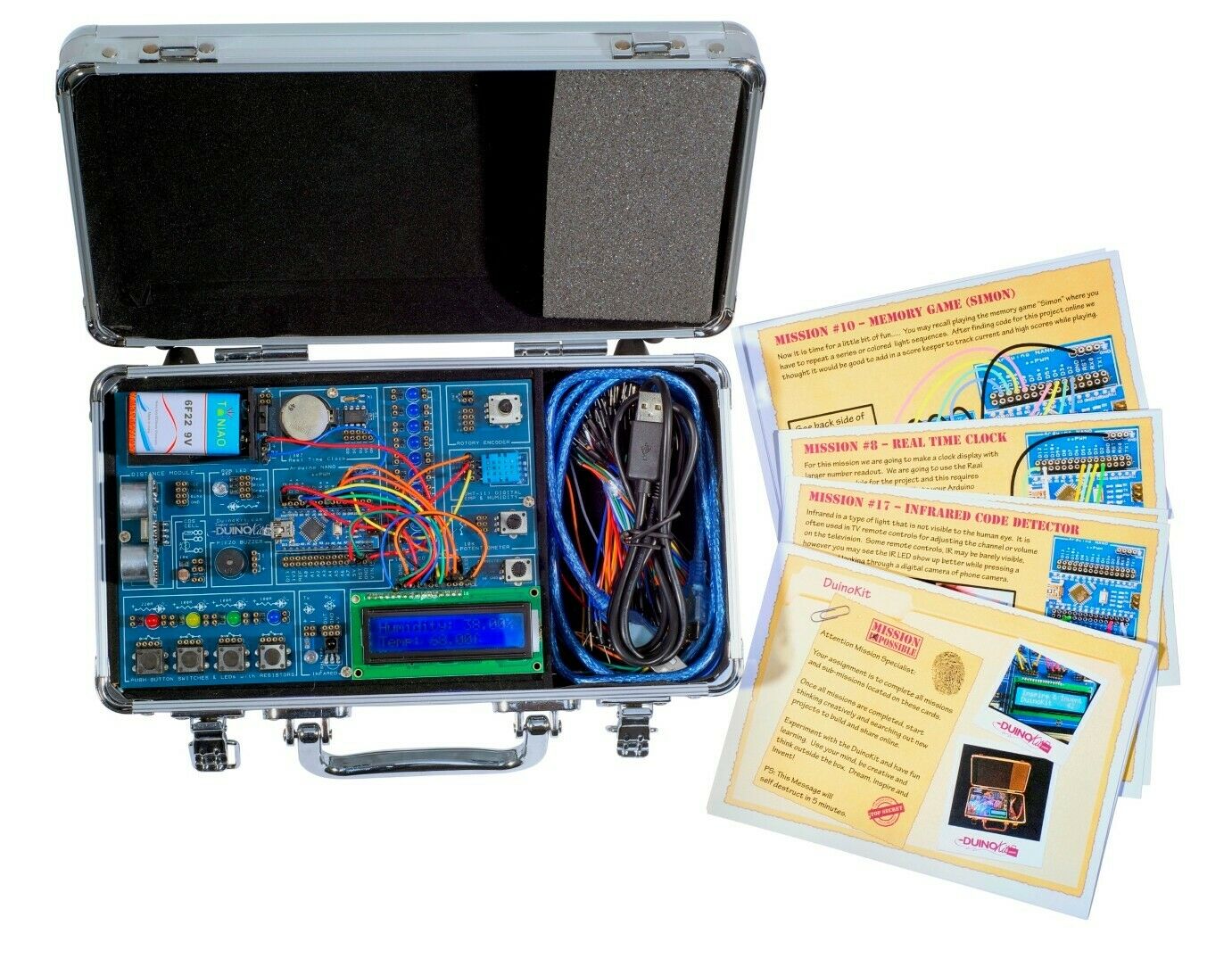Duinokit Jr. Arduino Based Electronics & Programming Kit w/Case - Fresh Stock Dated February 2026