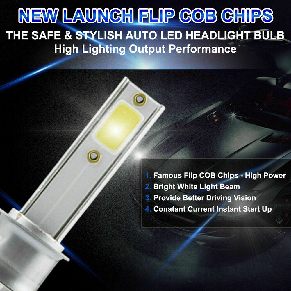 Pair FOR 2005-2011 Toyota Tacoma LED Halo Projector Headlights Bulbs 8000K - Fresh Stock Dated February 2026