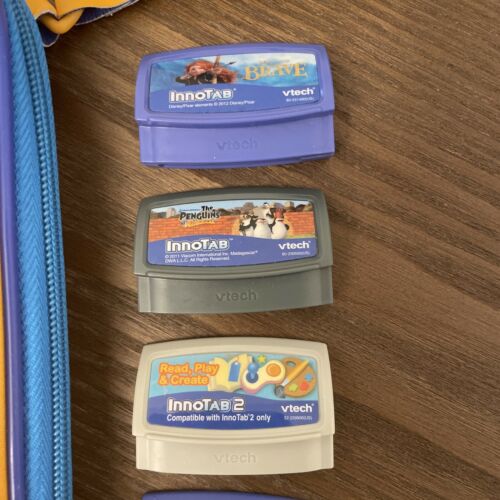 Genuine Vtech InnoTab 2 Zippered Storage Case + 5 Games - Brave Monsters Penguin - Fresh Stock Dated December 2025