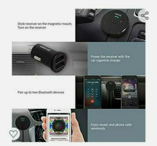 Brand New BTC480 Hands-Free Bluetooth Car Kit 3.5mm AUX input - Fresh Stock Dated February 2026