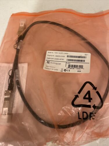 Extreme Networks 10304 10 Gigabit Ethernet SFP Plus Passive Cable - Fresh Stock Dated December 2025