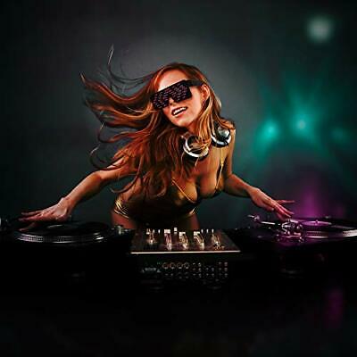 BLUE LED Flash Glasses 8 Adjustable Patterns Luminous Flashing Shades Eye Wea... - Fresh Stock Dated February 2026