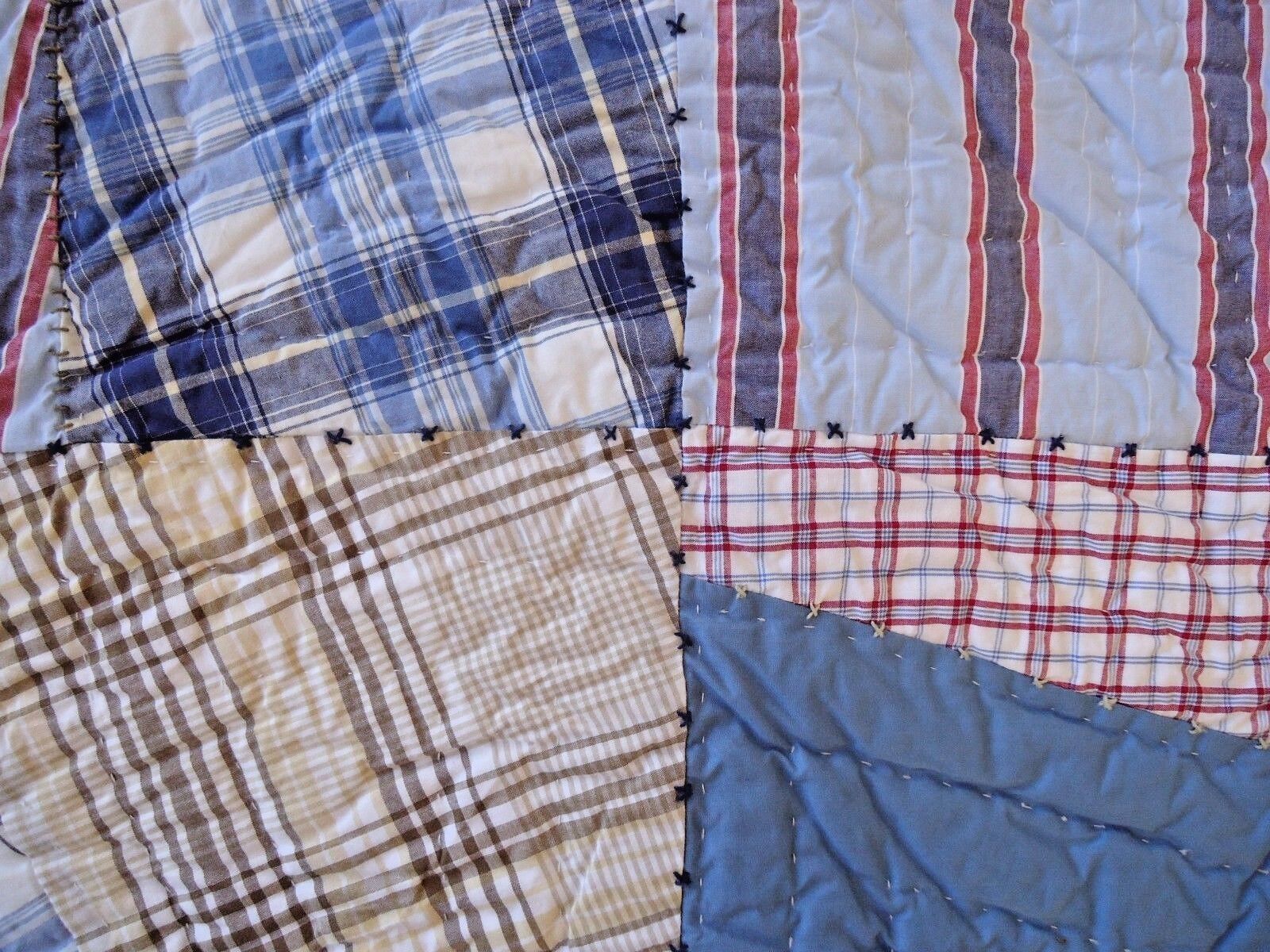 Pottery Barn Kids Pillow Sham Patchwork Denim - Fresh Stock Dated February 2026