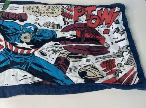 Pottery Barn Kids Marvel Captain America Pillow Sham Case Navy Blue No Pillow - Fresh Stock Dated December 2025