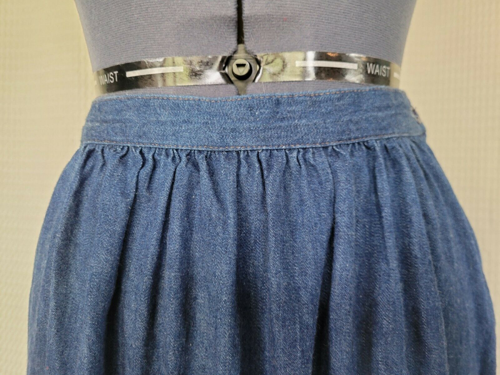 Vintage BIS 3 Tiered Ruffled Denim Skirt with Fitted Waist - Fresh Stock Dated March 2026
