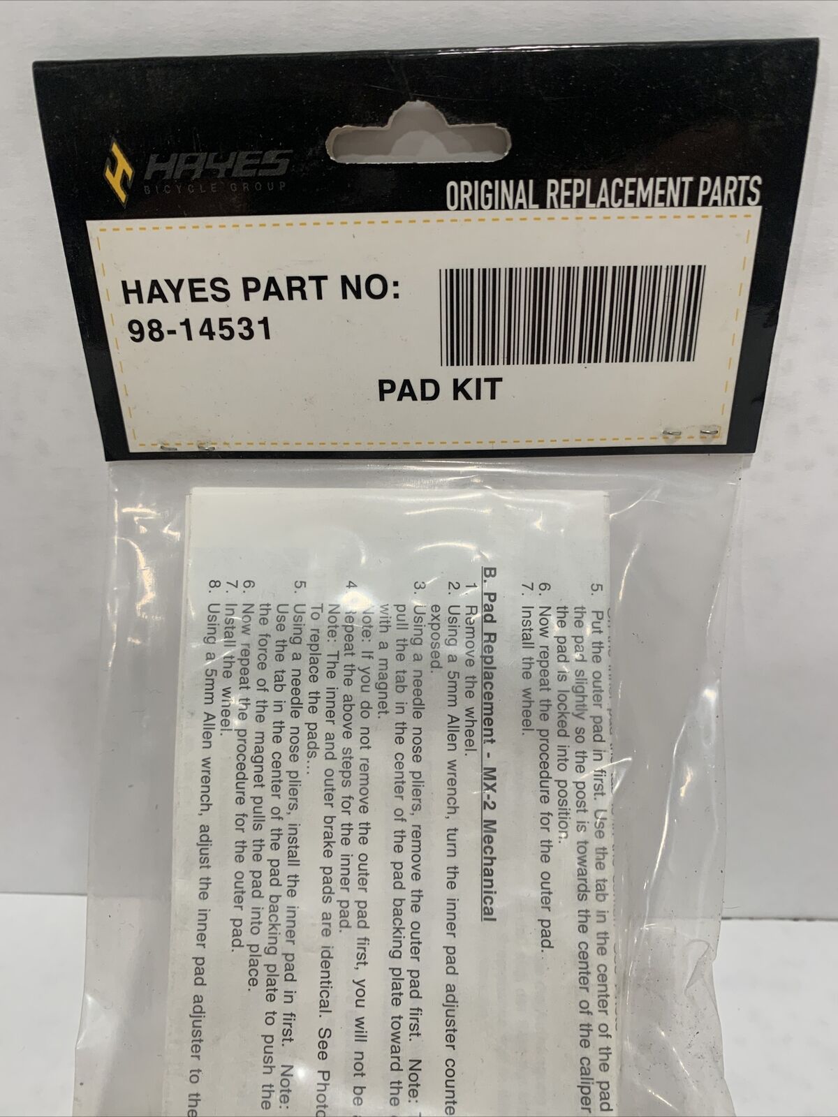 hayes 98-14531 disc brake pads - Fresh Stock Dated February 2026