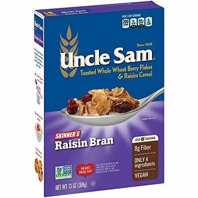 Cereal de salvado de pasas del tío Sam Skinner alto contenido de fibra grano ... - Fresh Stock Dated December 2025