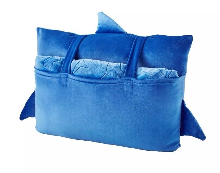 Squishy Shark Pillow friend with Throw - Fresh Stock Dated February 2026