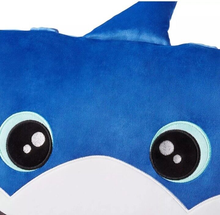 Squishy Shark Pillow friend with Throw - Fresh Stock Dated February 2026