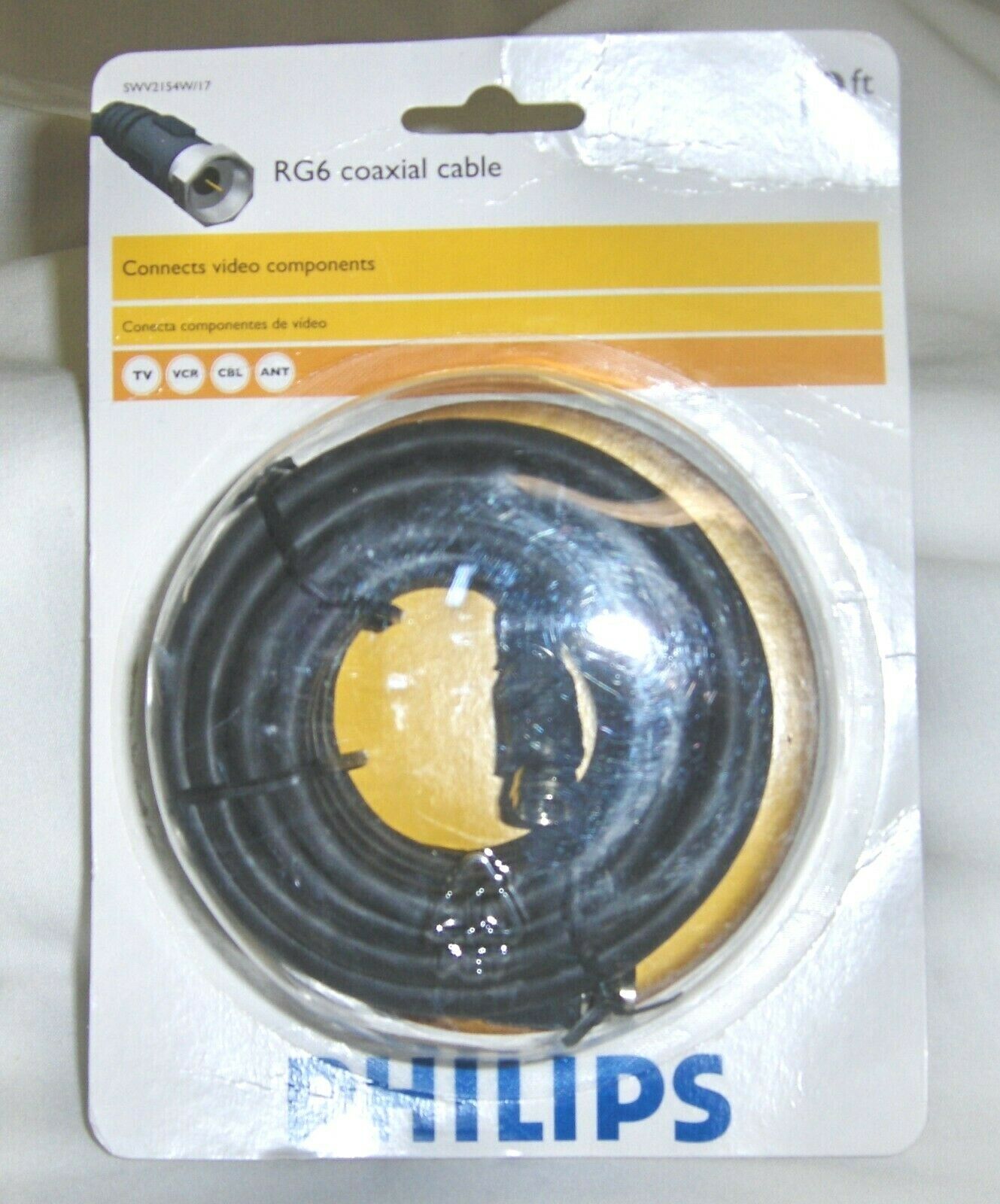Coaxial RG6 Digital Video Cable HD TV Satellite Antenna Wire Black 12' ft New - Fresh Stock Dated December 2025