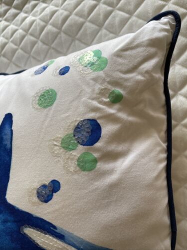 Pottery Barn Teen Sea Life Pillow Cover with Insert Orca Killer Whale Kids - Fresh Stock Dated December 2025