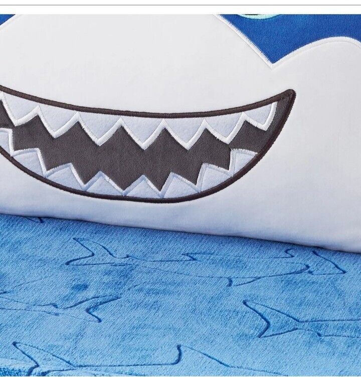 Squishy Shark Pillow friend with Throw - Fresh Stock Dated February 2026