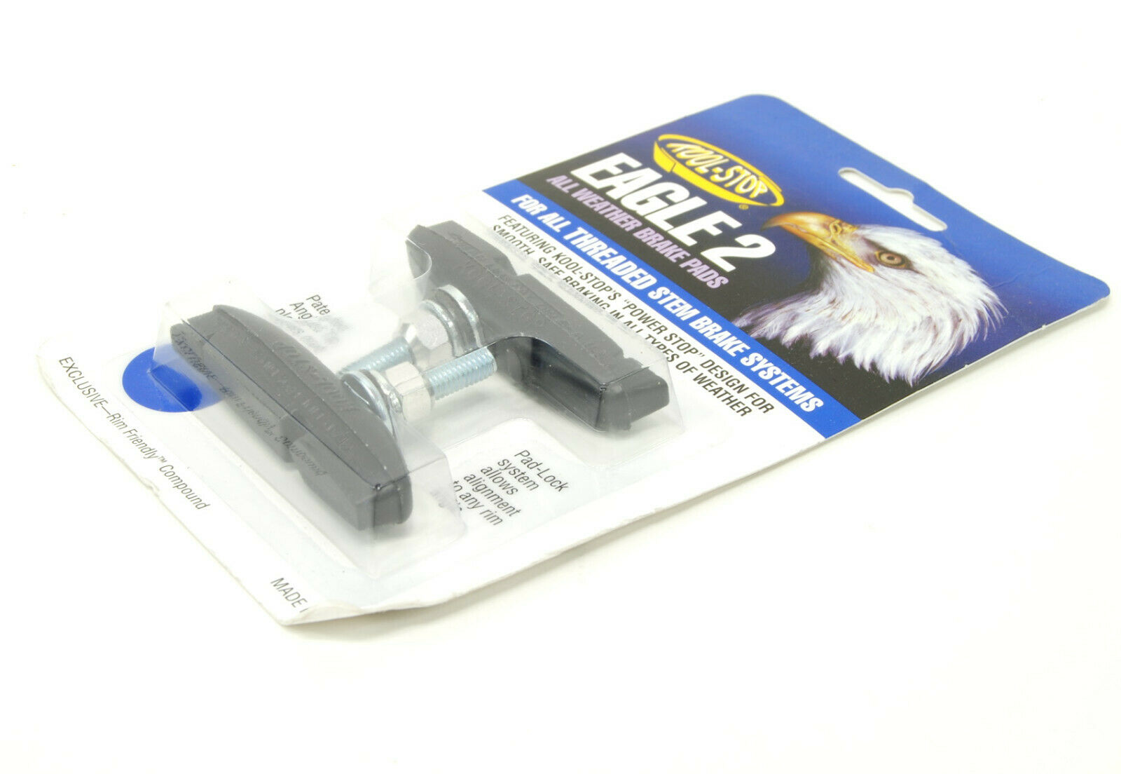 Kool-Stop Eagle Claw II Bicycle Brake Pads, Threaded Post, Black Compound - Fresh Stock Dated February 2026