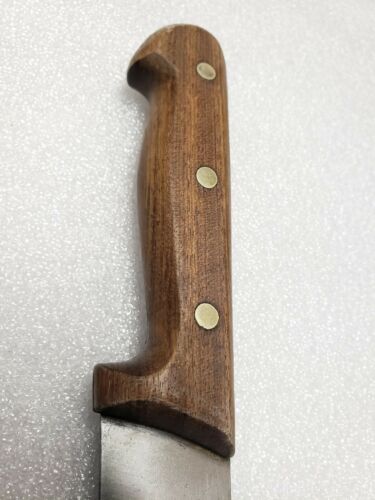 VINTAGE F. DICK BUTCHER KNIFE GERMANY WOOD HANDLE CLEAN BLADE NICE CHEF KITCHEN - Fresh Stock Dated December 2025