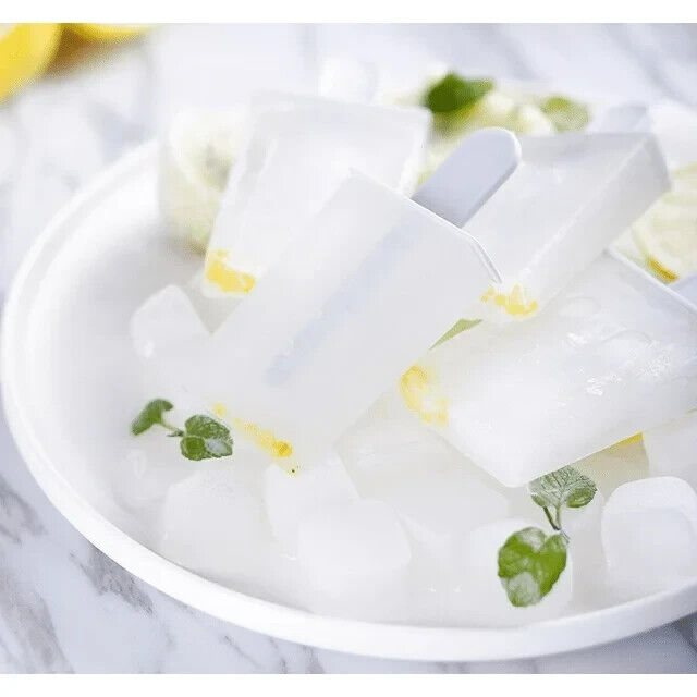 4-Cell Silicone Popsicle Maker DIY Ice Pop Mold Frozen Fruit Cream Tray BPA-Free - Fresh Stock Dated February 2026