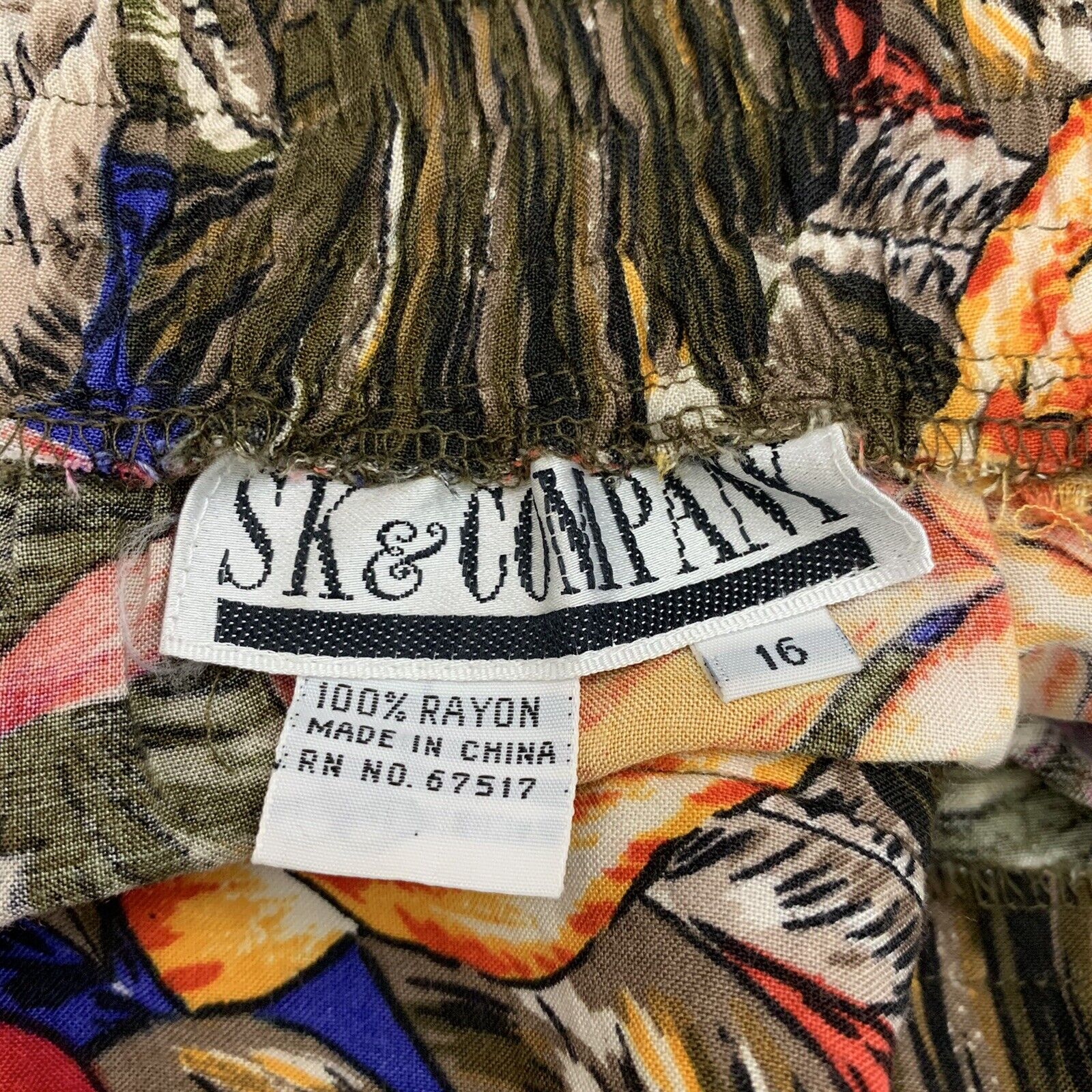 Vintage Skirt 16 Midi Floral Pleated Pockets Button Closure Womens Sk & Company - Fresh Stock Dated March 2026