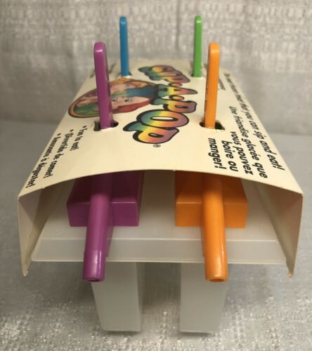 Vintage Sip A Pop Frozen Popsicle Maker With Straw 4 Pack Multicolor Never Used - Fresh Stock Dated February 2026