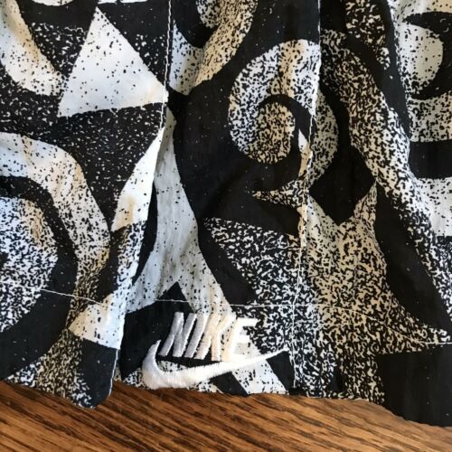 Vintage Nike Abstract Print Tennis Skirt Pleated Black White 80s 90s Size Medium - Fresh Stock Dated February 2026