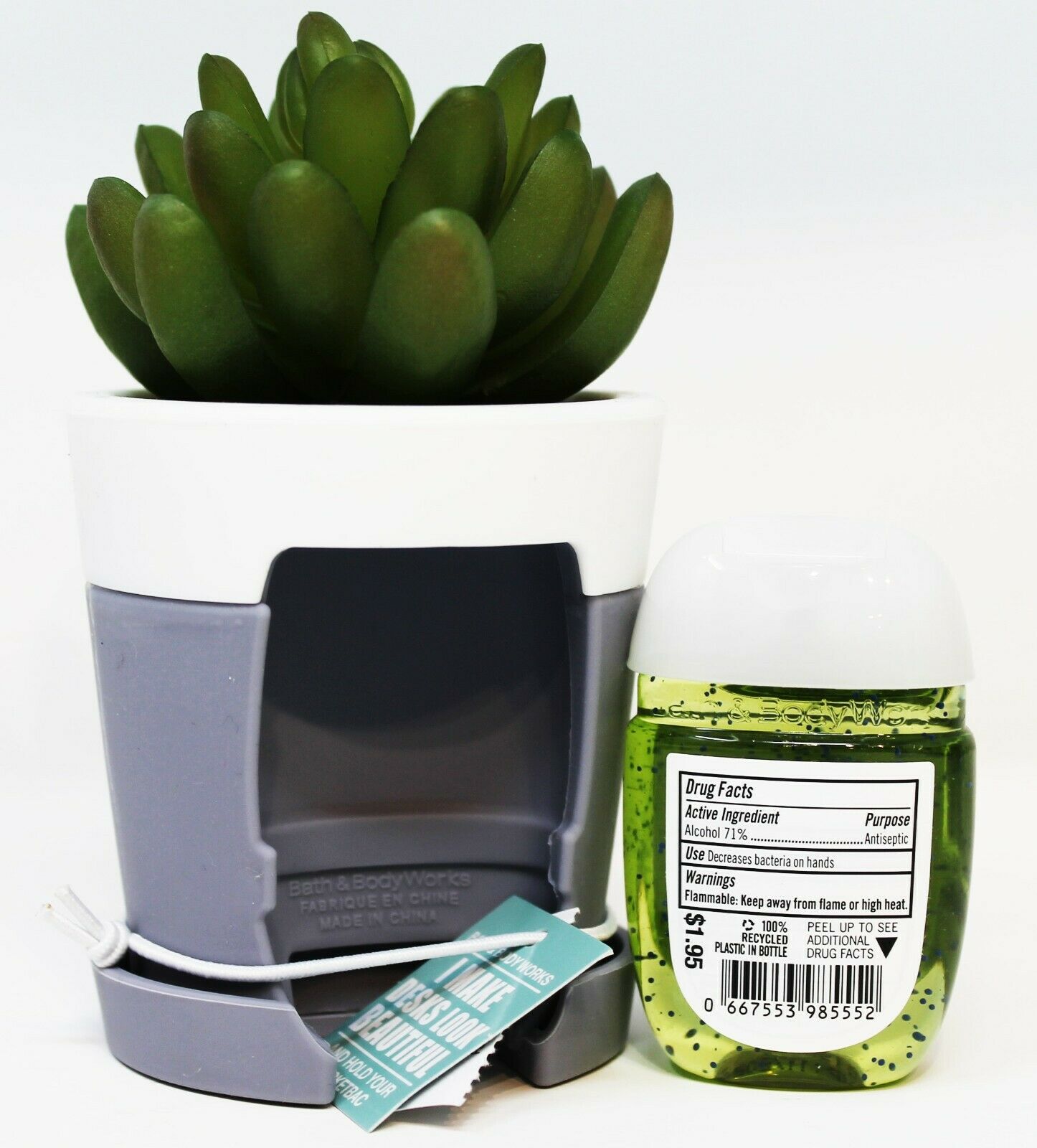 Bath Body Works Pocketbac Hand Sanitizer Anti Bac Gel Holder CACTUS SUCCULENT - Fresh Stock Dated December 2025