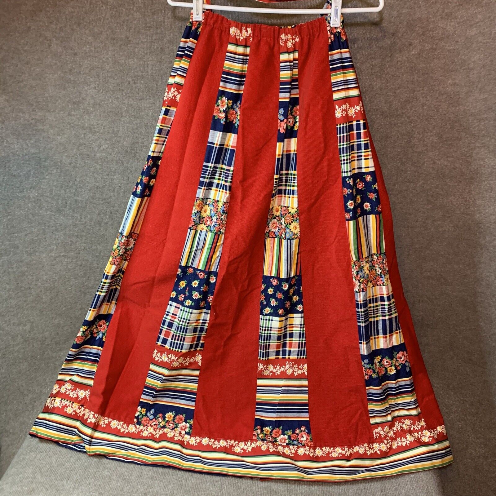 Vintage Skirt S/M Long Full 70s Patchwork Colorful Cottagecore Prairie Boho - Fresh Stock Dated March 2026