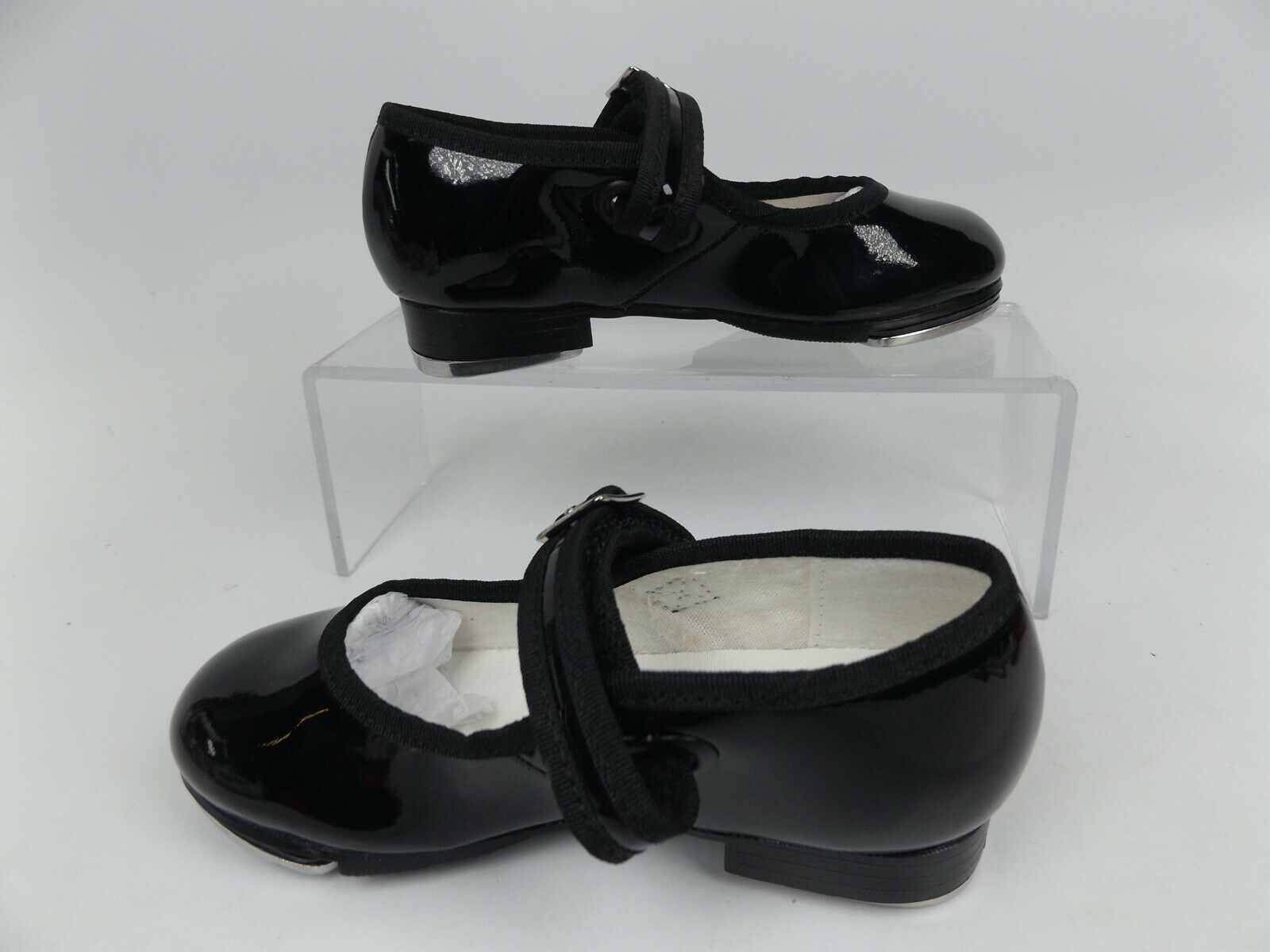 CAPEZIO Mary Jane Tap Black Patent Leather Toddler Girl's SZ 9.5 WIDE, NEW  1461 - Fresh Stock Dated December 2025