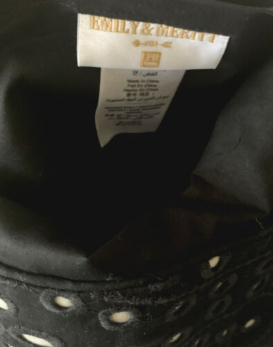 (2) POTTERY BARN TEEN EMILY & MERITT BLACK EYELET EURO Sham Set Of Two NEW - Fresh Stock Dated December 2025