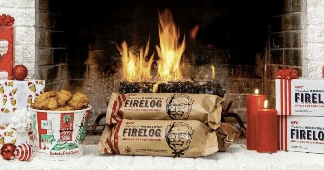LIMITED EDITION Enviro Log KFC Fried Chicken Scented 11 Herbs & Spices Firelog - Fresh Stock Dated December 2025