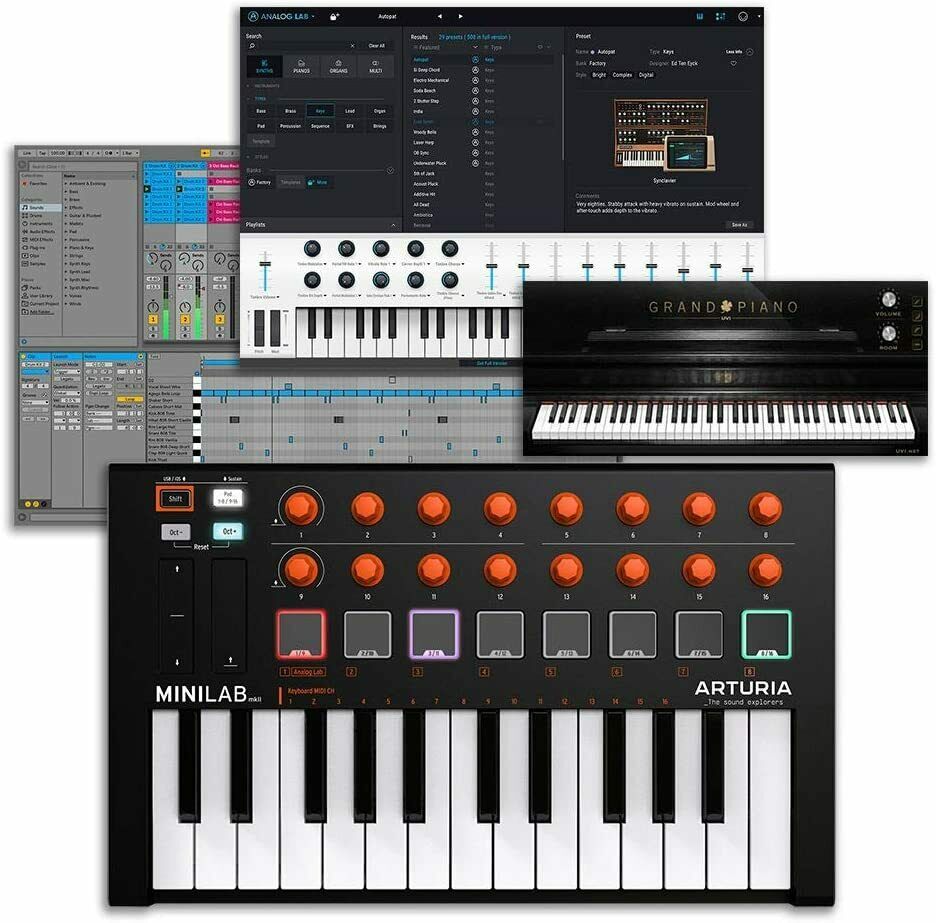 Arturia MiniLab MKII 25-Key USB MIDI Controller Keyboard (Orange Edition) - Fresh Stock Dated February 2026