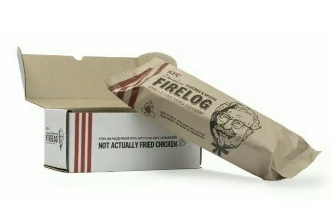 LIMITED EDITION Enviro Log KFC Fried Chicken Scented 11 Herbs & Spices Firelog - Fresh Stock Dated December 2025