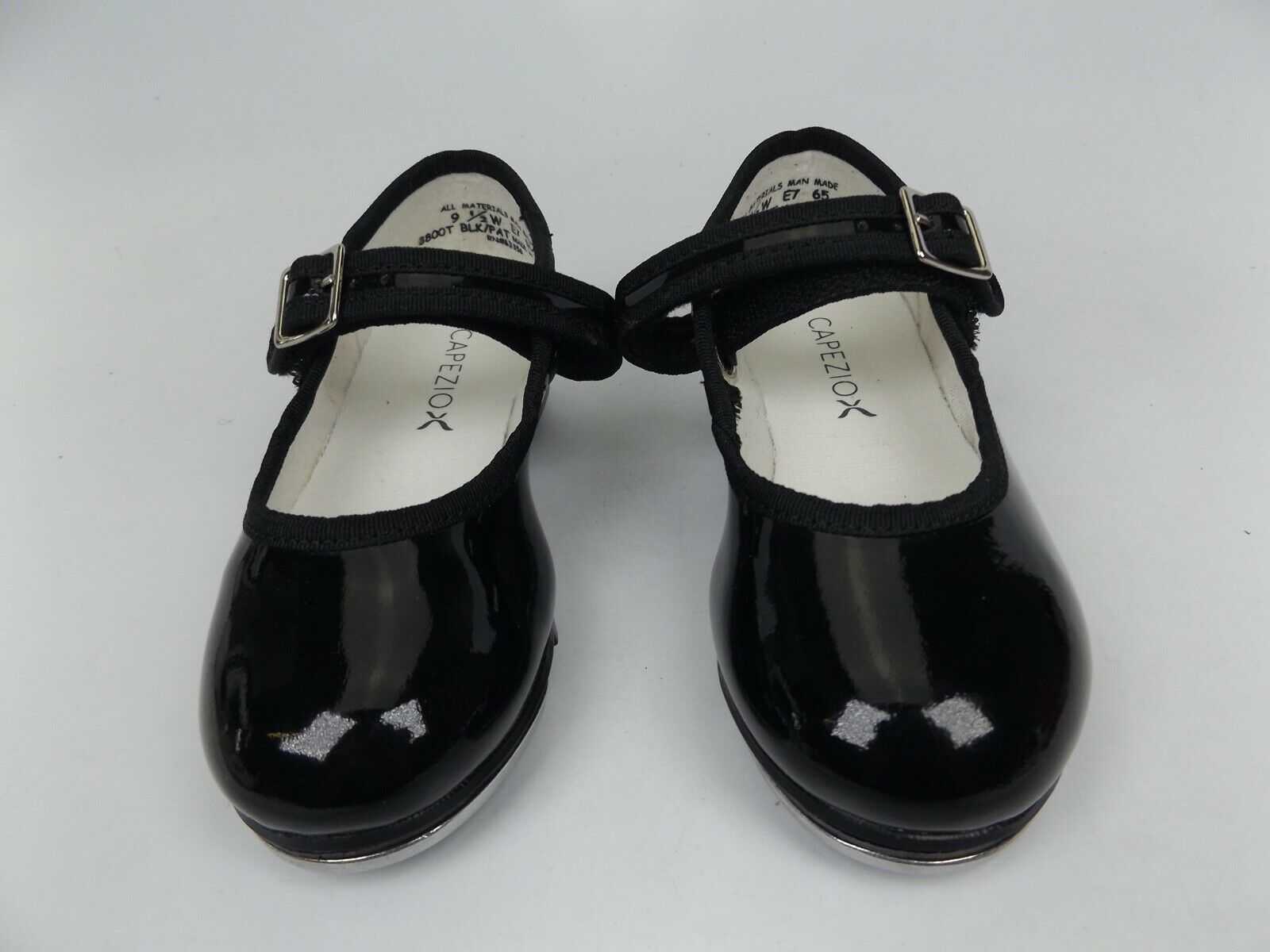 CAPEZIO Mary Jane Tap Black Patent Leather Toddler Girl's SZ 9.5 WIDE, NEW  1461 - Fresh Stock Dated December 2025