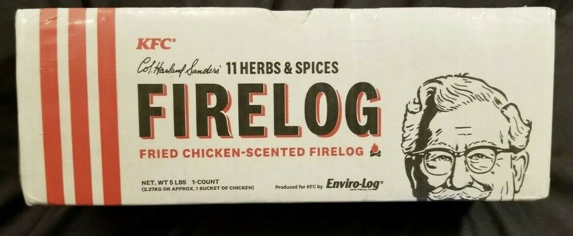 LIMITED EDITION Enviro Log KFC Fried Chicken Scented 11 Herbs & Spices Firelog - Fresh Stock Dated December 2025